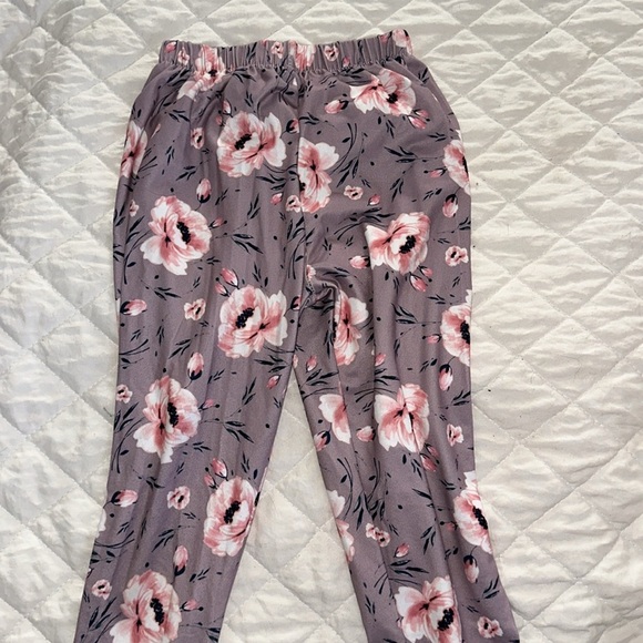 Girls Mauve Rose Printed Pull On Pants Size 2XL (6/7) - Picture 2 of 7